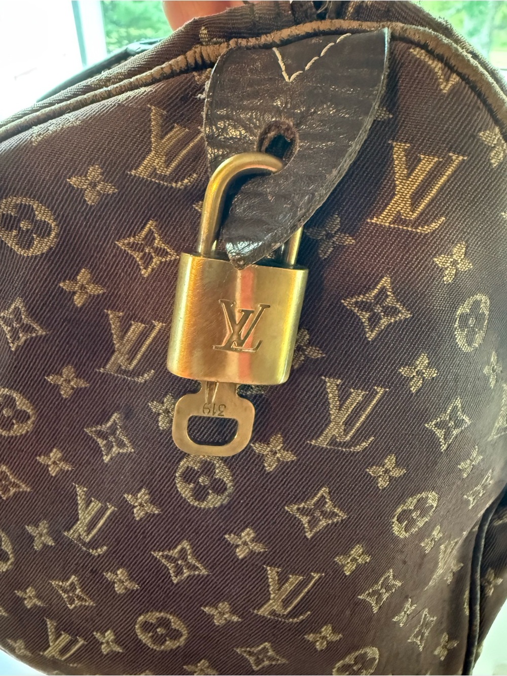 Louis Vuitton Brown Canvas Monogram Speedy with Dark Leather Trim - Picture 6 of 14
